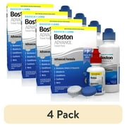 (4 pack) Boston ADVANCE Formula Contact Lens Solution Travel Pack – Complete Contact Lens Cleaning and Care Kit for Rigid Gas Permeable Lenses – from Bausch + Lomb