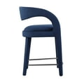 thumbnail image 3 of Modway Pinnacle Performance Velvet Counter Stool Set of Two in Midnight Black, 3 of 10