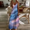 thumbnail image 3 of Purple Blue And Gold Wave Fine Art Sleeveless Dress Summer Dress Woman 2025, 3 of 7