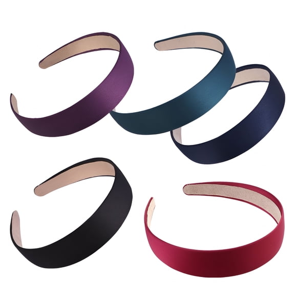TUWAFE 5 Pcs Wide Hard Headbands for Women Daily Wear Hair Miss