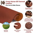 thumbnail image 4 of Tooling Leather Square 5/6 OZ 2mm Pre-Cut 6" to 48" Thick Full Grain Cowhide Holster, Repair, Molding in Brown, Mahogany Antique Brown, Black, Blue, Burgundy, Rust, Tobacco, 4 of 9