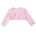 thumbnail image 3 of DPOIS Kids Girls Open Front Beaded Wedding Flower Shurg Bolero Cardigan Princess Dress Coat, 3 of 7