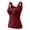 Red, variant on Riecok Thermal Underwear for Women Tops Shapewear Bodysuit for Women Round-Neck Built-In Bra Button Warmth Winter Fall Fashion Shaper Slimming Girdles Pink M