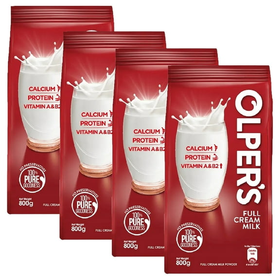 Olper's Full Cream Milk Powder 800g (28.21Oz) | Pack of 4 | Richness of Milk | Makes Creamy Drinks, Baking & More