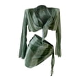 thumbnail image 2 of Set de bikini para mujeres, traje de baño de triángulo de cintura alta, traje de baño con tapa de taza acolchada con encubrimiento para piscina de L, 2 of 9