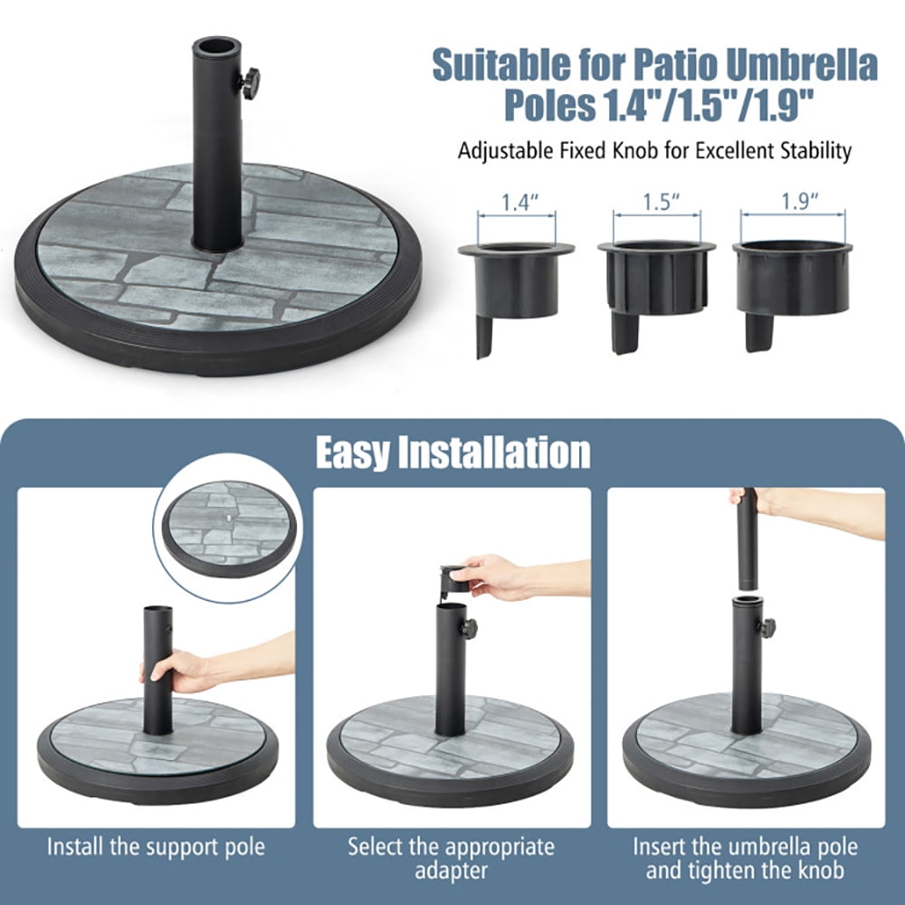 Aimee Lii 35lbs Umbrella Base with Built-in Cement, Umbrella Stand Outdoor Base Aimee Lii 35lbs Umbrella Base with Built-in Cement, Umbrella Stand Outdoor Base