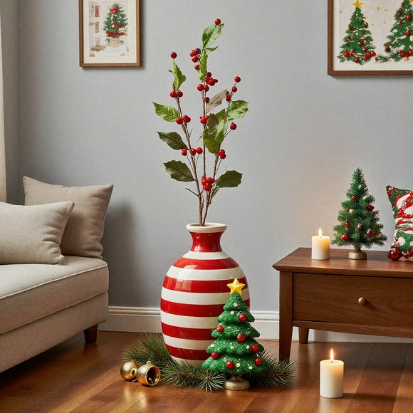 Adornos Navideños Artificiales de Bayas para Árbol de Navidad | Plástico Multicolor | 80 X 20 X 5 Cm | 1 Unidad