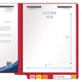 thumbnail image 5 of 20 pt Super Heavy Duty Color Folders, Full Cut End Tab, Letter Size, 2 Fasteners in Pos #1 & #3, Red (Box of 40), 5 of 9
