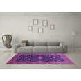 thumbnail image 3 of Ahgly Company Indoor Round Oriental Purple Traditional Area Rugs, 7' Round, 3 of 4