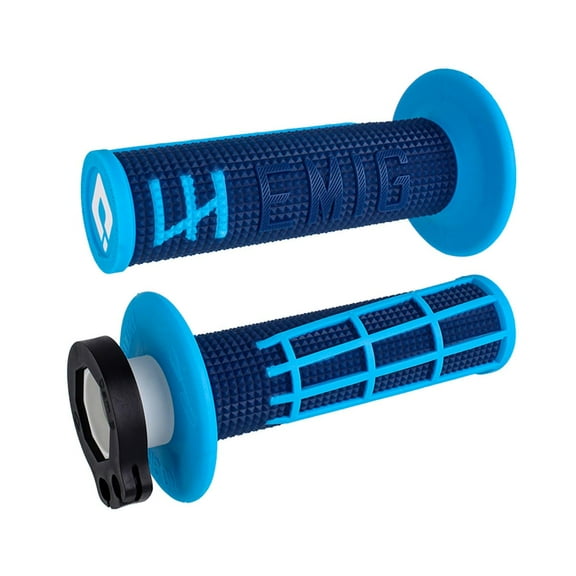 Odi H36E2DU Emig 2.0 Racing V2 Lock-On Grips - Navy/Cyan