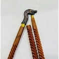 thumbnail image 4 of Brass Dragon Head Majestic Handle Rope-Style Wooden Walking Stick with Unique Finish Walking Cane for Christmas Halloween New Year Gift, 4 of 4