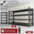 thumbnail image 5 of 67”W Garage Shelving Units, 5000LBS Storage Shelves Heavy Duty, 20" Deep Metal Shelving Rack, 3 Tier Large Tall Industrial Shelving , Adjustable Standing Shelf for Warehouse / Shop 67"W x 20"D x 63"H, 5 of 7