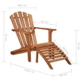 thumbnail image 4 of vidaXL Garden Adirondack Chair with Footrest Solid Acacia Wood, 4 of 5