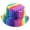 C, variant on Rainbow Color Bucket Hat Breathable Colorful Stripe Pattern Wide Brim Bucket Hat Polyester Fisherman Cap Unisex