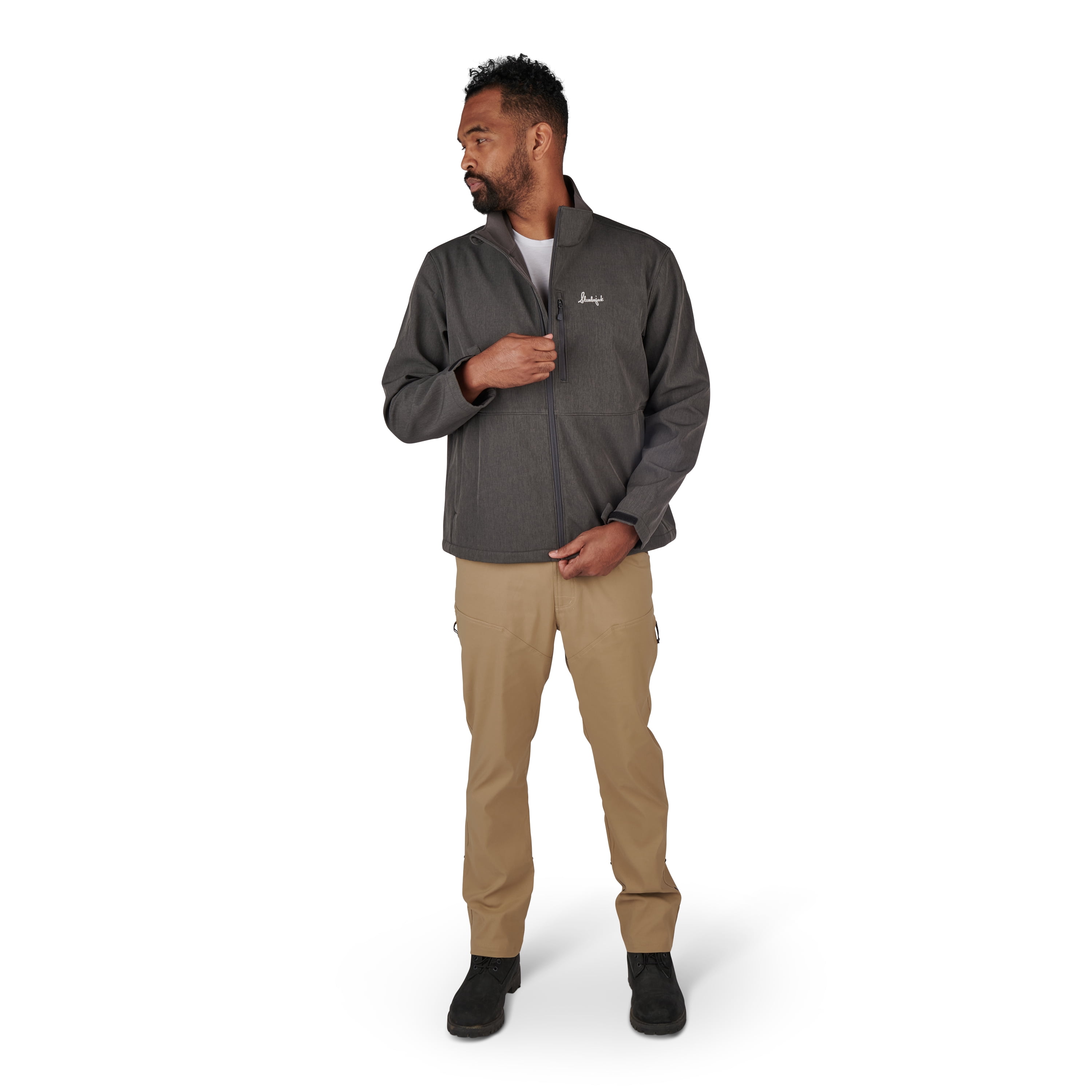 Slumberjack Men's Outdoor Explorer Soft Shell Jacket XL-Charcoal, Rain Repellent