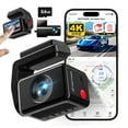 thumbnail image 1 of REDTIGER A4 Dash Cam, Dash Cam Front and Rear with WiFi & GPS, 2160P UHD 2.2inch Touch Screen 4K DashCam with Night Vision, G-Sensor, Voice Control, Free 64GB, 1 of 11