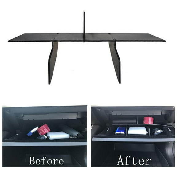 UPOUART 1-Pack Black ABS Vehicle Glove Box Organizer for Car Owners, Car Storage Solution