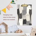 thumbnail image 4 of FORMRS Acrylic Clipboard with Low Profile Clip Standard A4 Letter Size, 12.5" x 9", Gray Cute Cats, 4 of 8