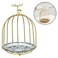 thumbnail image 7 of Birds Cage Snack Cake Stand Perfume Tray Dresser Organizer Cosmetics Storage Display Rack for Countertop Desktop Party Wedding Decoration , Blue, 7 of 7