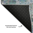 thumbnail image 4 of Addison Rugs Mayfield Premium Machine Washable Traditional Global Blue Rectangle Rug, 10' X 14' Machine Washable Traditional Global Blue Oversized Sherpa Throw Blanket, 4 of 5