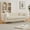 Beige + Fabric + 3 Seat + Foam, variant on ChenyueFurn 82.5" Chesterfield Velvet Sofa, Button Tufted Design, Metal Legs & 2 Included Throw Pillows,Grey