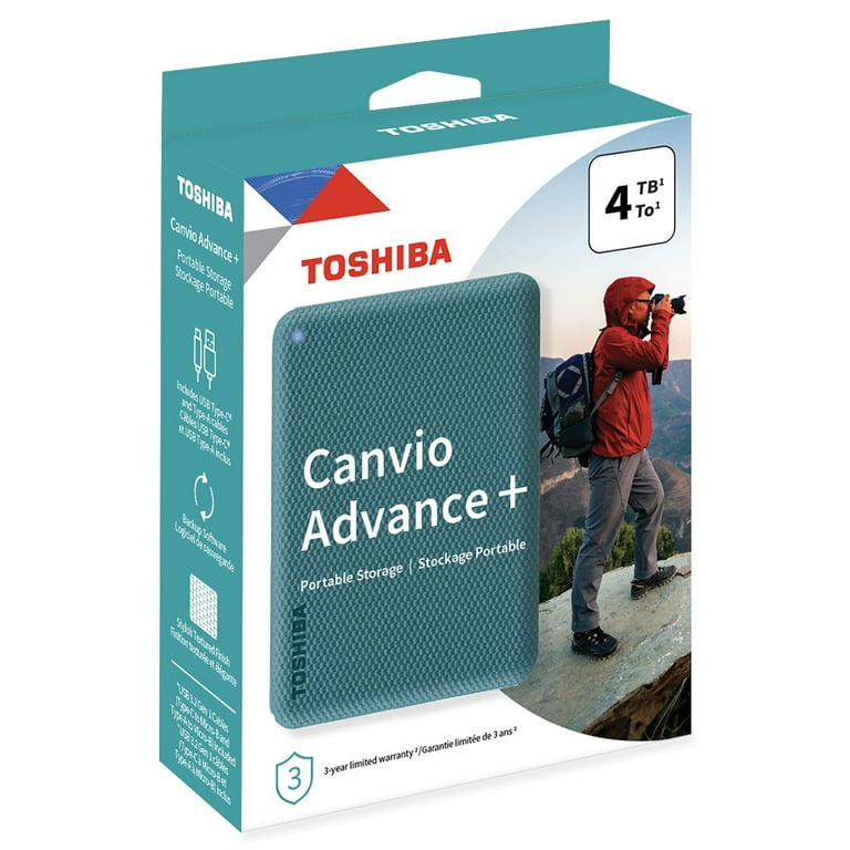 Toshiba Canvio Advance Plus Portable External Hard Drive 4TB