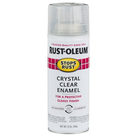 (3 Pack) Rust-Oleum Stops Rust Protective Enamel Crystal Clear Spray Paint, 12