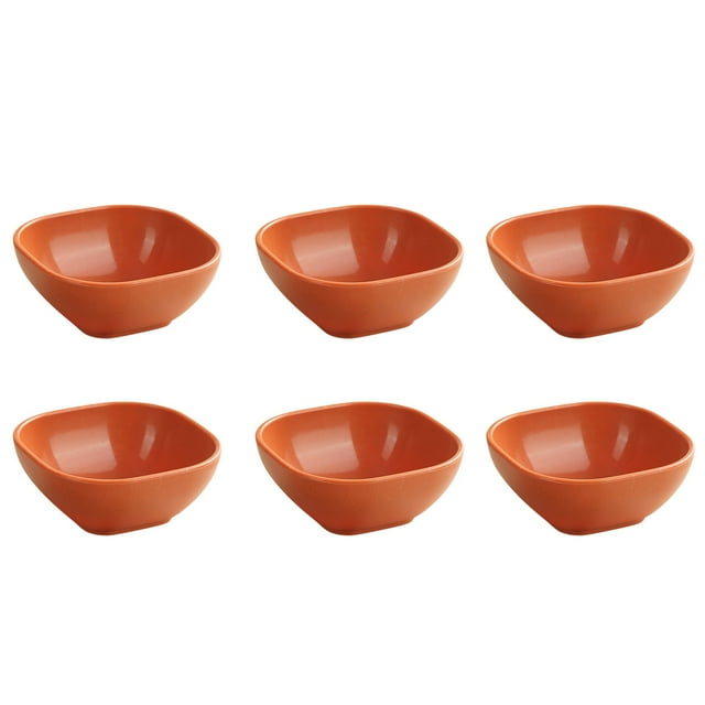 Wheat Straw Plates,4 Inch Square Seasoning Plate Set, 6 Piece Wheat StSauce and Dipping Dish Box