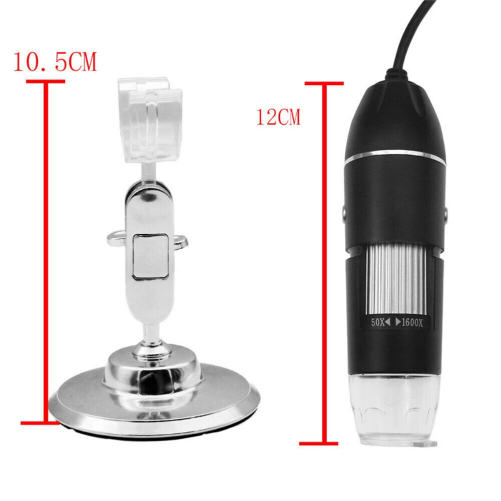 USB 2.0 Digital Microscope Compatible with Mac Window 7 8 10 Android Linux Mini Camera with OTG Adapter and Metal Stand TOPTEL Wireless WiFi Digital 1600x Magnification Endoscope 