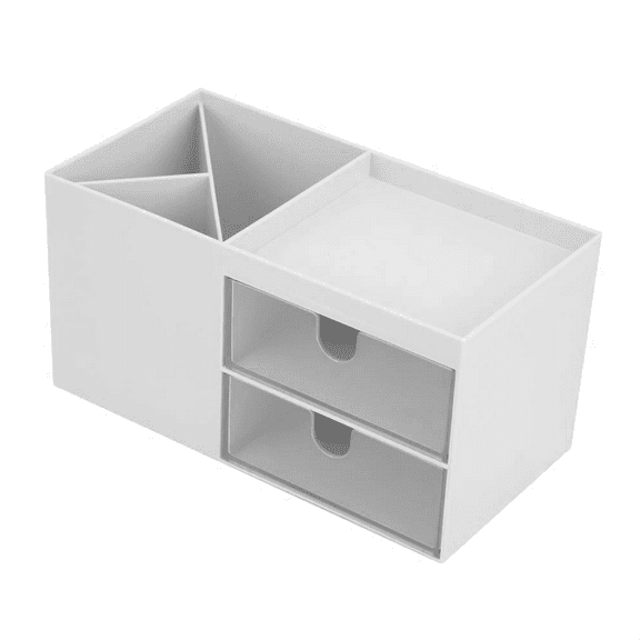 Organizer with Sliding Drawer 2-Tier Office Desktop File Holder Cute Desk Paper Letter Tray