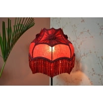 BespokeByNikita Decorative Victorian Dome Red Glass Lamp Shades