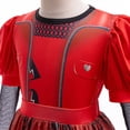 thumbnail image 3 of Halloween Red Princess Cosplay Costume - Heart Print Jumpsuit Outfit for Fans Dress Up Size: 100, 3 of 10