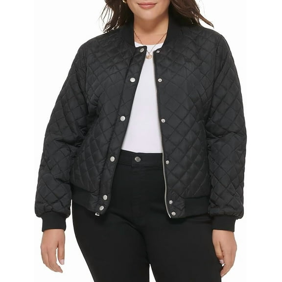 Levi’s Women’s Diamond Quilted Bomber Jacket, Black, X-Large
