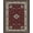 Red Burgundy, Pattern 4, variant on ODIKA 8'x10' Washable Area Rug Vintage Oriental Medallion With Intricate Scroll Border Design for King Size Bedroom Under Bed, Master Suite, Non-Shedding, Easy Care
