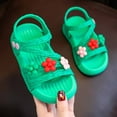 thumbnail image 5 of TUOBARR Sandals for Toddler Girls,Summer Girls' Sandals Anti-skid Soft Soles Small Medium And Large Children's Flower Decorative Princess Shoes Green 6-7 Years, 5 of 5