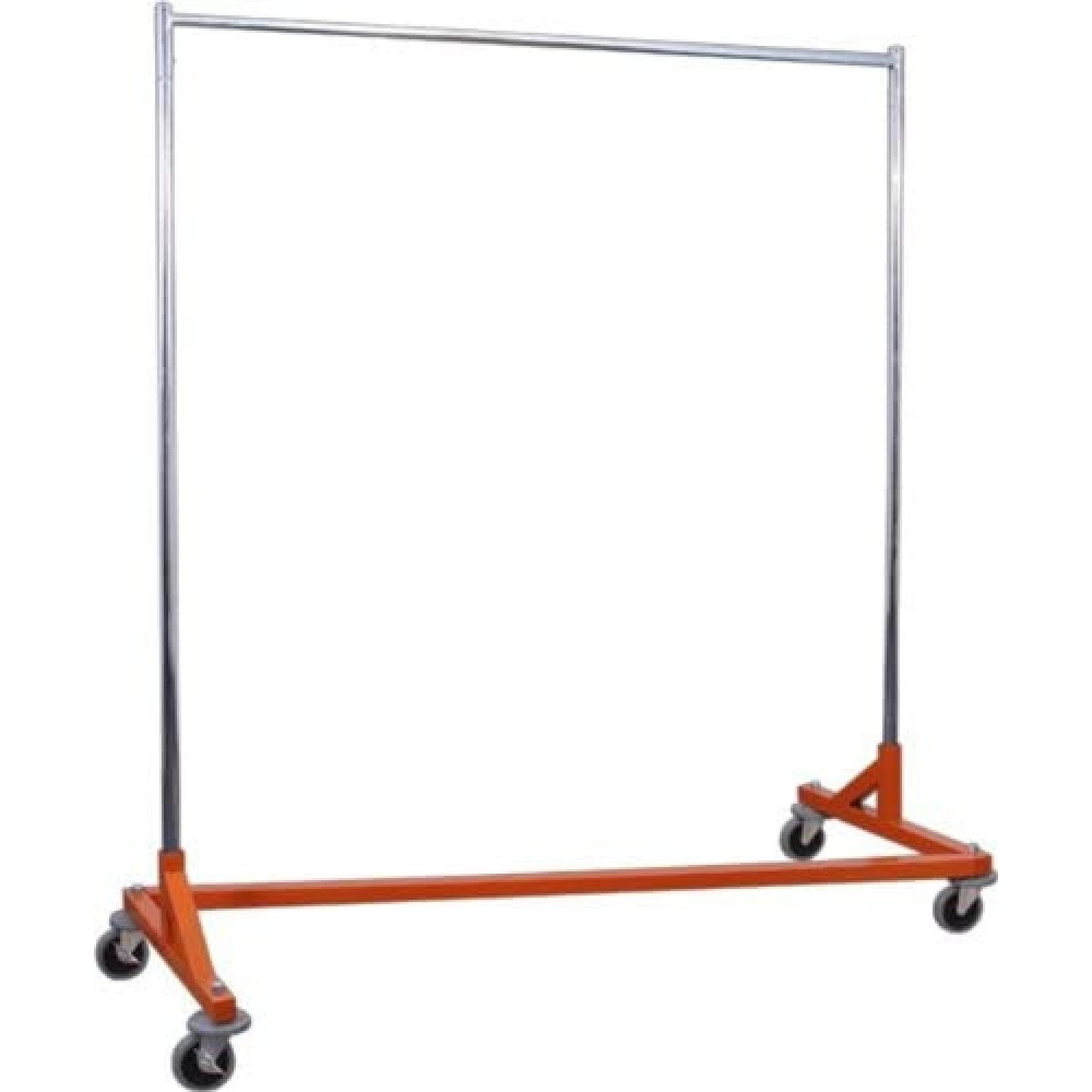Commercial Grade 5 Foot Single Rail ZRack with 5 Foot Uprights Garment