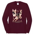 thumbnail image 2 of If It's Not a German Shepherd It's Just a Dog Gift | Mens Dog Lover Long Sleeve T-Shirt, Maroon, Medium, 2 of 3