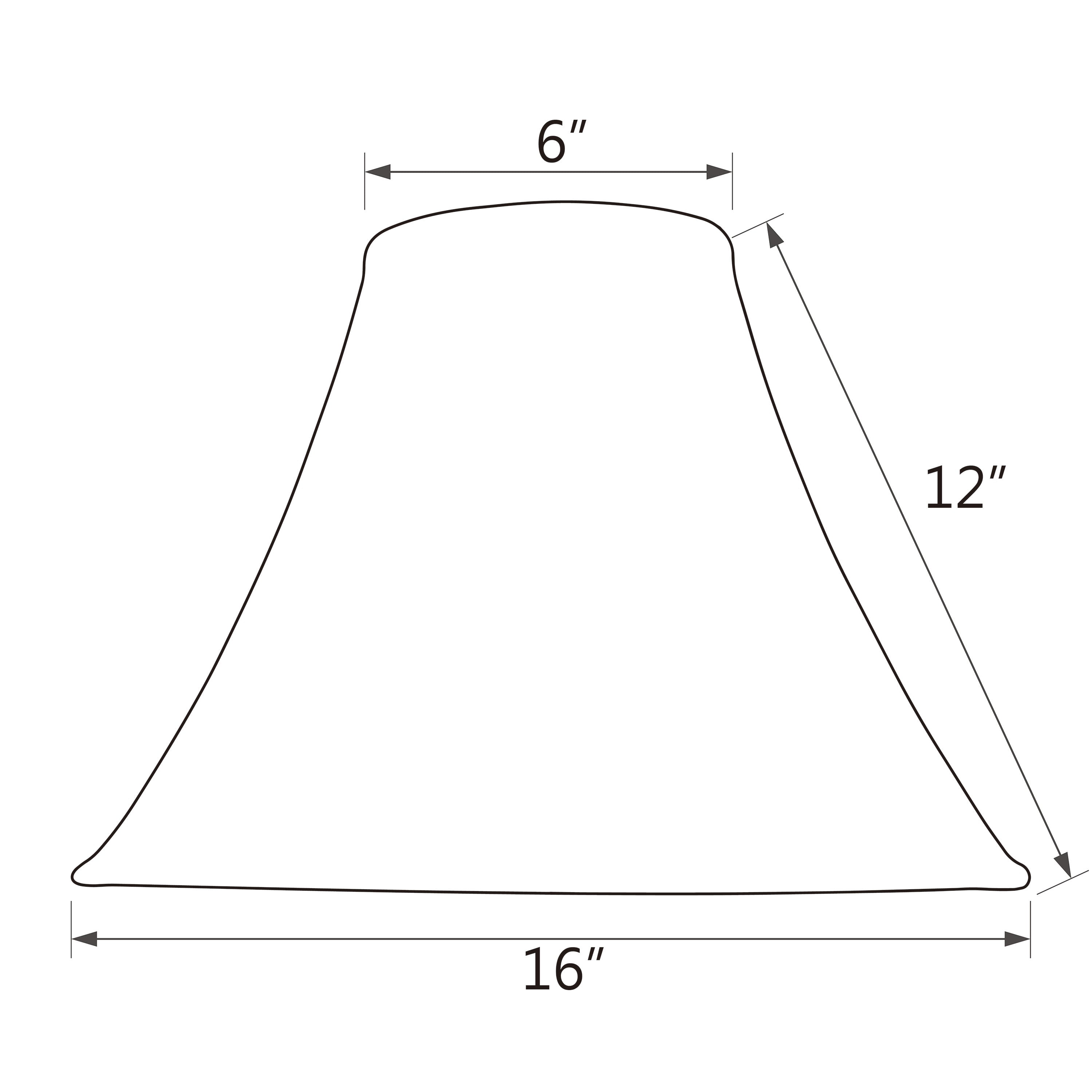 Aspen Creative 30031 Transitional Bell Shape Spider Construction Lamp Shade in Ivory, 16" wide (6" x 16" x 12")