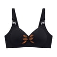 thumbnail image 2 of Gymayou Wire-Free Full Coverage Bra for Middle-Aged Elderly Women Adjustable Shoulder Straps Gentle Support Anti-Sagging Comfort Everyday Underwear Black S, 2 of 8