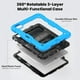 thumbnail image 3 of Funda para iPad Pro de 11 pulgadas (M4) 5.ª generación 2024, funda protectora resistente a los golpes con protector de pantalla, soporte giratorio de 360°, correa para mano/hombro, 3 of 9