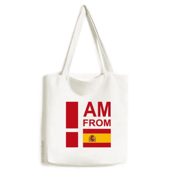 I Am From Spain Tote Canvas Bag Shopping Satchel Casual Handbag