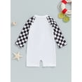 thumbnail image 6 of Hirigin Toddler Baby Boy Swimsuit Checkered One Piece Swimwear Long Sleeve Zipper Rash Guard Beach Bathing Suit, 6 of 8