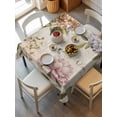 thumbnail image 6 of Spring Hydrangea Floral Table Cloth, Vintage Botanical Flowers Waterproof Tablecloth for Square Tables, Reusable Washable Fabric Table Cover for Restaurant Kitchen Dining Tables 60"x60", 6 of 6