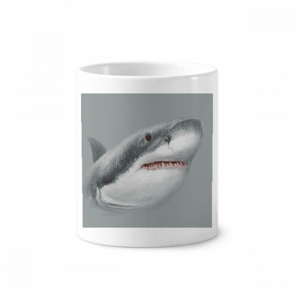 Sharks Roam Ocean Hunt Art Deco Fashion Toothbrush Pen Holder Mug Cerac Stand Pencil Cup