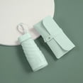 thumbnail image 4 of Mini paraguas para bolso de mano para niñas y mujeres, paraguas de bolsillo pequeño Verde, 4 of 9