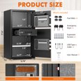thumbnail image 4 of 6.0 Cu ft Safe Box, Steel Security Safes with Jewelry Drawer Room & Hooks, Home Safe with Dual Alarm & Mute Function, Money Safe with Adjustable Shelves for Documents and Valuables, 4 of 10