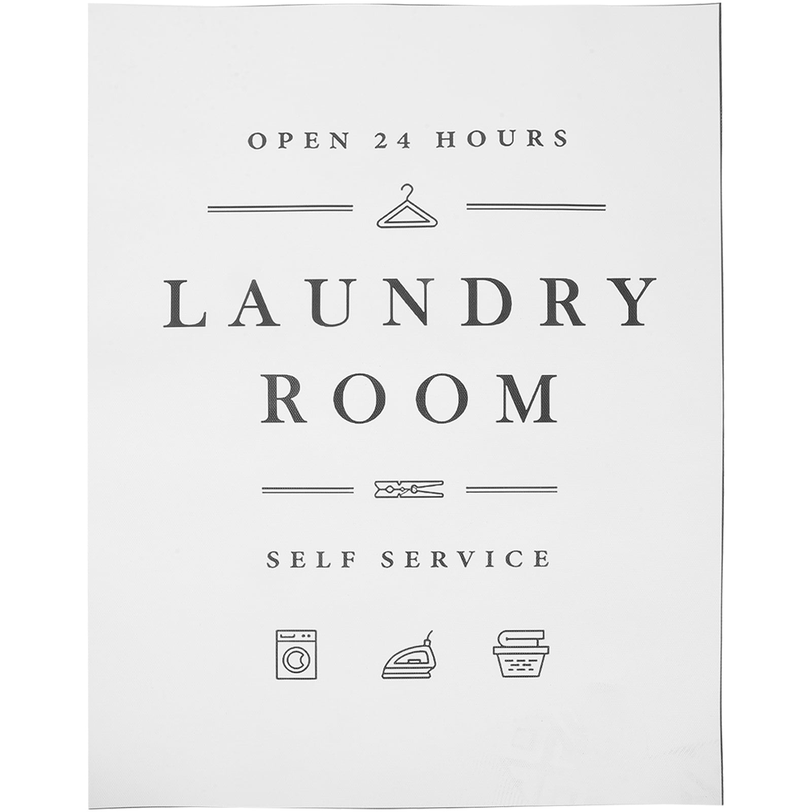 Canvas Laundry Instructions Poster Laundry Symbols Wall Art Laundry