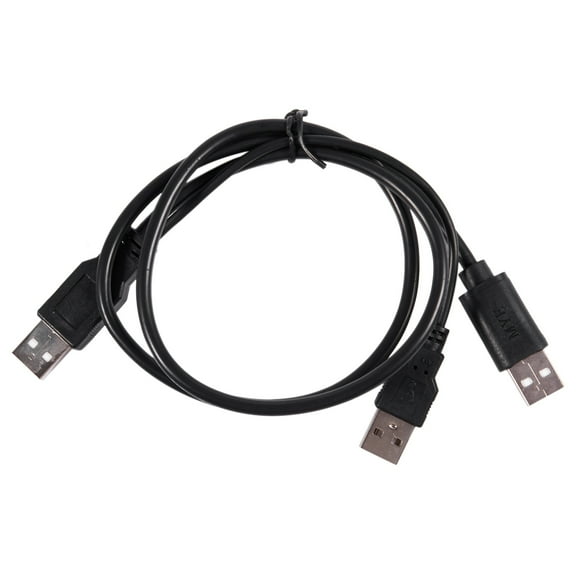 USB 2.0 Type A Male to USB A Male Y Splitter Cable Cord Black