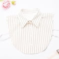 thumbnail image 4 of Fake Collar for Women White Striped Pointed Detachable Collar Decorative Accessory 1 Pc, 4 of 4