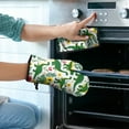thumbnail image 2 of Cute Dinosaur Pattern Kitchen Oven Mitt and Pot Holder Sets 2 Pcs for Baking, Cooking and Grilling, Heat Resistant Up To 392 °F, 2 of 7